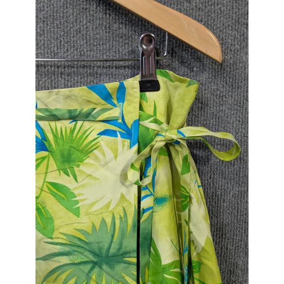 Worthington 100% Silk Wrap Skirt Women 14 Tropical Floral Maxi Midi Beach Cruise - Picture 13 of 13
